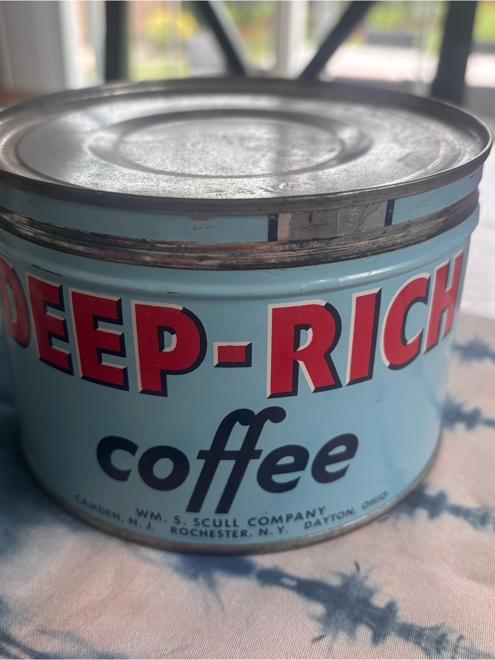 DEEP-RICH Vintage Coffee Can with Lid